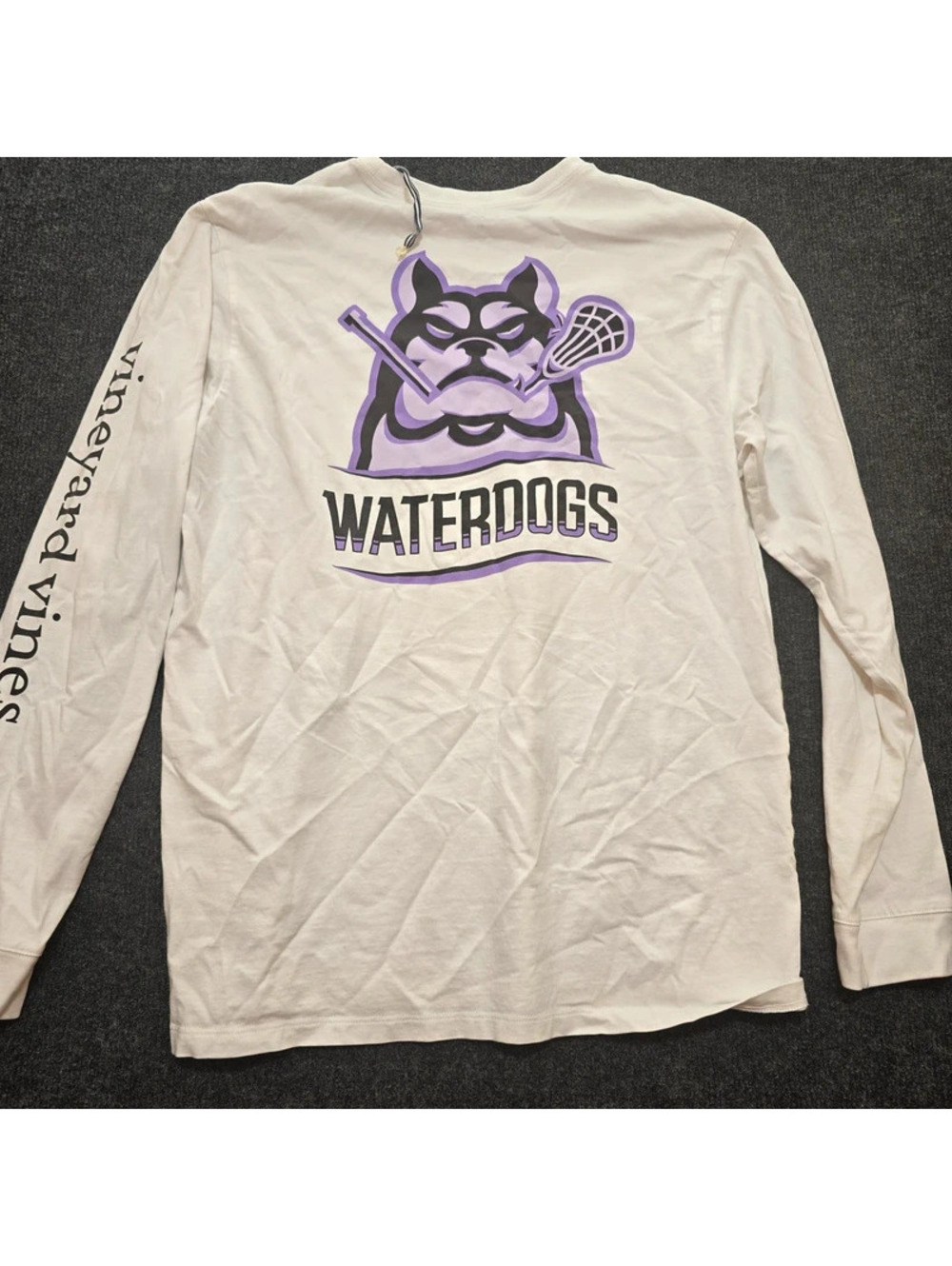 Vineyard Vines Waterdogs Long Sleeve Shirt Medium White 100% Cotton Made in Peru
